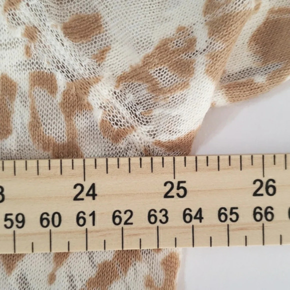 CHICO'S Cardigan Sweater Womens 3 Lightweight Animal Print Open Front Lagenlook - Picture 12 of 13